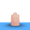 Rose Quartz Ganesh crystal figurine symbolizing love, harmony and wisdom, detailed hand-carved design