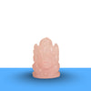 Rose Quartz Ganesh – Symbol of Love, Peace, and Emotional Healing – Bringer of Harmony and Compassion - Close Up Detail Texture | Natural Rose Quartz, Seven Chakra Crystal Ring for Love & Relationship Harmony