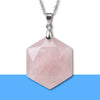 Rose Quartz Hexagon Pendant – Symbol of Love, Gentleness, and Comfort – Perfect for Daily Wear - Close Up Detail Texture | Natural Rose Quartz, Seven Chakra Crystal Ring for Love & Relationship Harmony