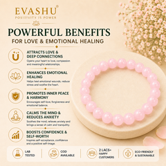 Love & Emotional Ease - Rose Quartz Bracelet Set for softness, harmony, and a warmer sense of self - Close Up Detail Texture | Natural Rose Quartz, Seven Chakra Crystal Bracelet for Love & Relationship Harmony