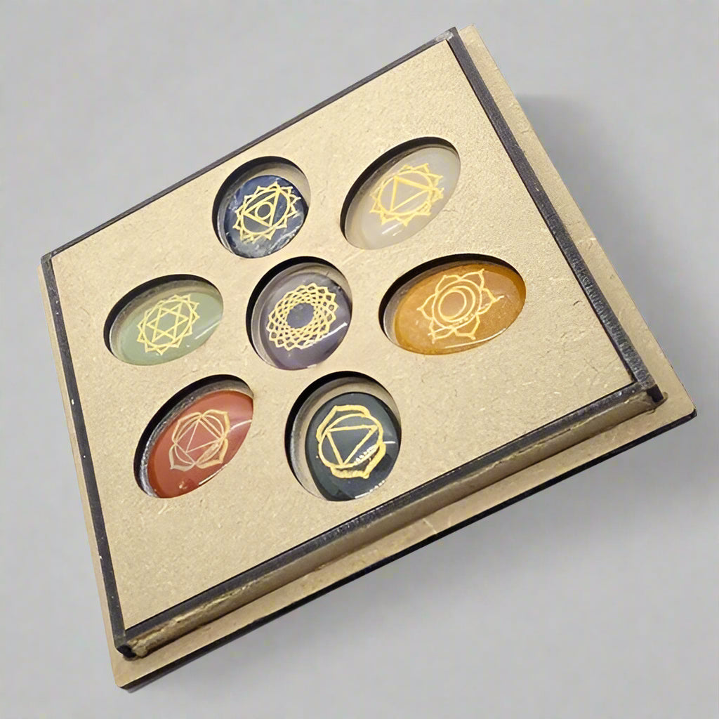 Zibu Coins Reiki Healing Set – Oval Reiki Crystals | Evas