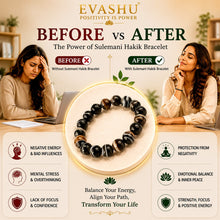 Load image into Gallery viewer, Sulemani Hakik Bracelet – Natural Stone Bracelet for Everyday Wear &amp; Timeless Style | Unisex Crystal Jewellery - Packaging View | Natural Crystal Bracelet for Evil Eye Protection &amp; Negative Energy Shield
