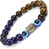 Strength & Protection - Tiger Eye, Amethyst, and Evil Eye Bracelet for unisex wear - Packaging View | Natural Amethyst, Tiger Eye, Evil Eye Crystal Bracelet for Evil Eye Protection & Negative Energy Shield