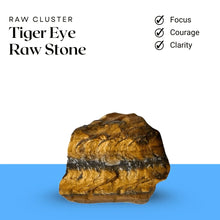 Load image into Gallery viewer, Tiger Eye Raw Stone – Symbol of Courage, Focus, and Practicality – Perfect for Display - Front View | Natural Tiger Eye Crystal Ring for Evil Eye Protection &amp; Negative Energy Shield
