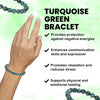 Peace & Protection - Turquoise Green Stone Bracelet for ease, balance, and a calm daily presence - Side View | Natural Firoza, Seven Chakra Crystal Bracelet for Evil Eye Protection & Negative Energy Shield