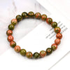 Unakite Bracelet – Healing Crystal Jewellery for Emotional Healing, Balance & Positivity - Side View | Natural Seven Chakra Crystal Bracelet for Love & Relationship Harmony