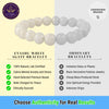 White Agate Crystal Bracelet – Peace, Clarity & Harmonizing Energy Jewellery - Side View | Natural Seven Chakra Crystal Bracelet for Evil Eye Protection & Negative Energy Shield