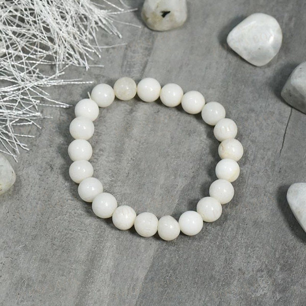 A collection of White Agate bracelet showcasing different styles and sizes along with their White Agate bracelet benefits.