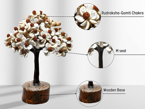 Gomati Chakra with Rudraksha Tree – 100 Beads | Positive Energy, Good Luck & Spiritual Growth for Home Décor