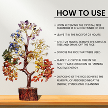 Load image into Gallery viewer, Pack of 2 - Seven Chakra Natural Crystal Trees with Wooden Base for Wealth, Prosperity &amp; Positivity
